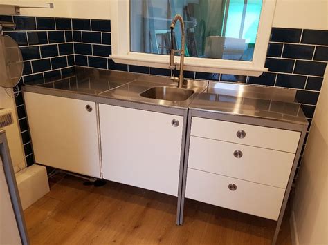 used stainless steel sink cabinet|ikea kitchen cabinets stainless steel.